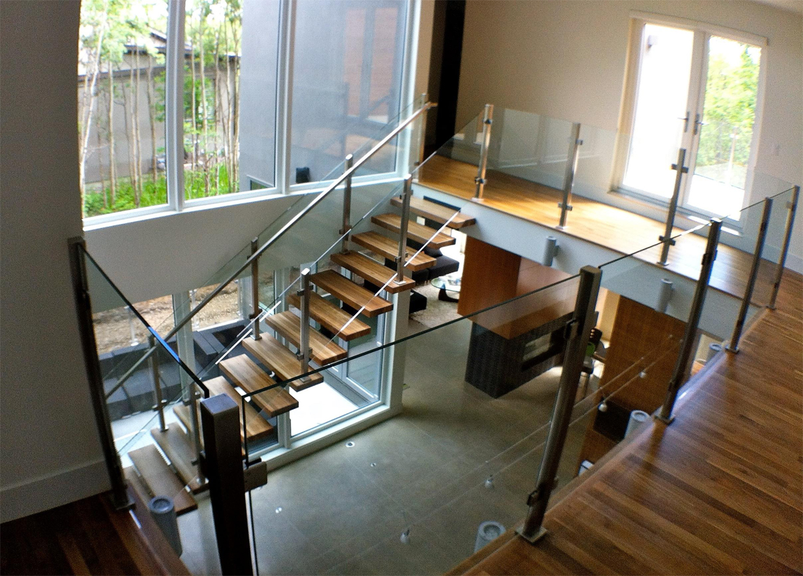 Glass Railing Interior Design Ideas