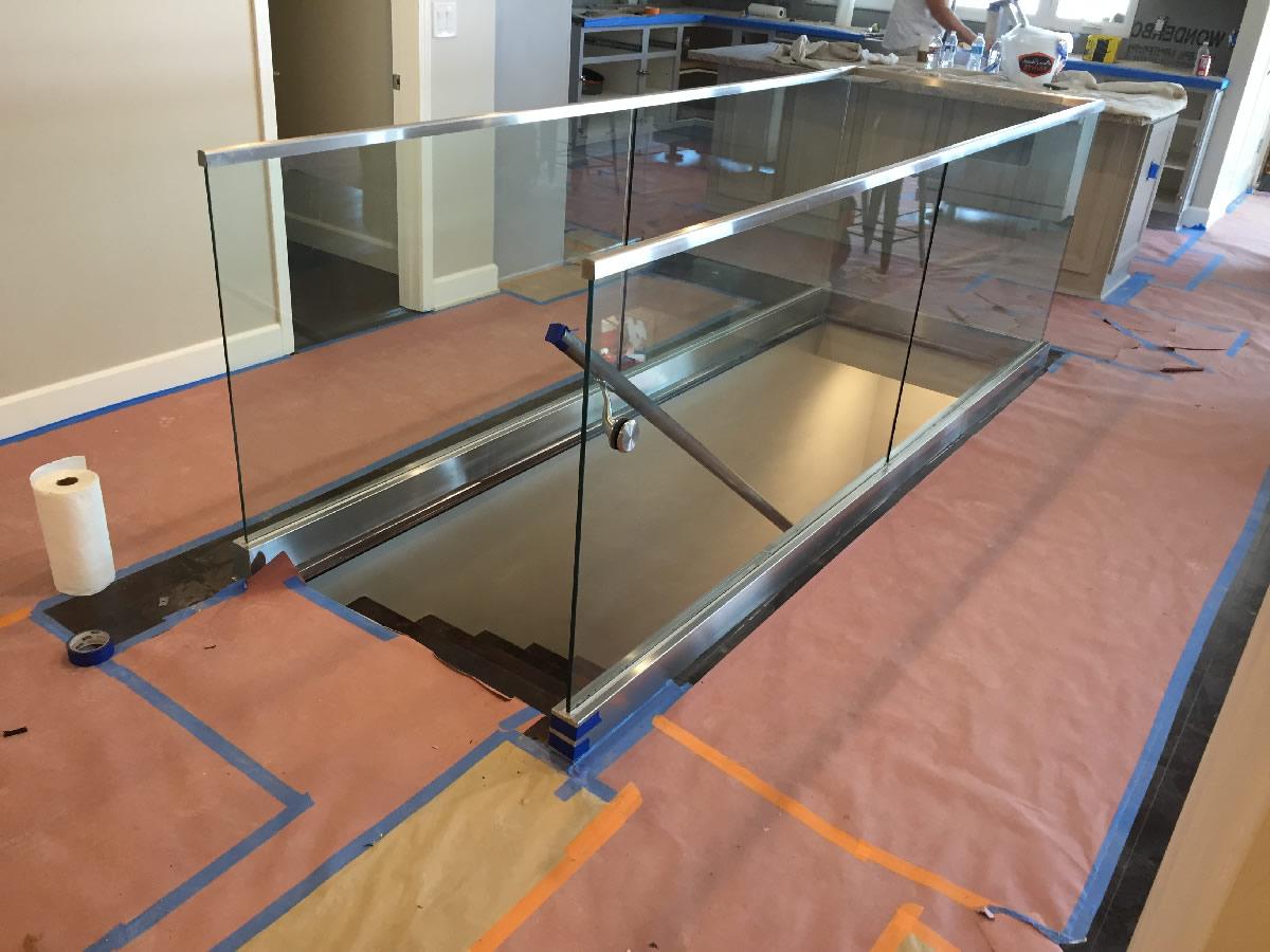 half inch glass railing install point