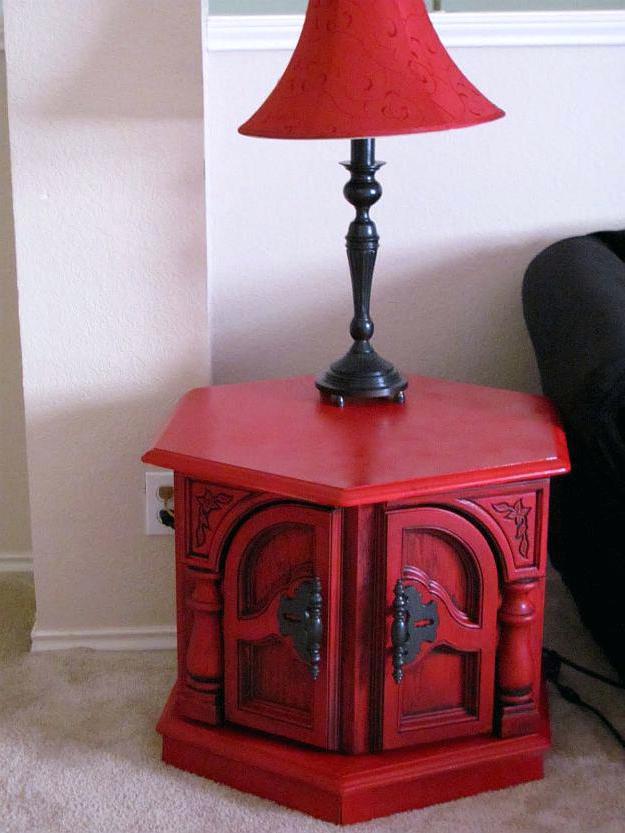 glazed red furniture ideas