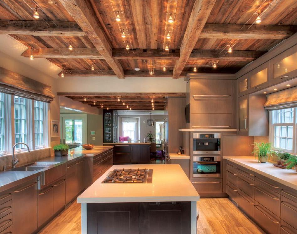 Rustic Wood Ceiling With Lights