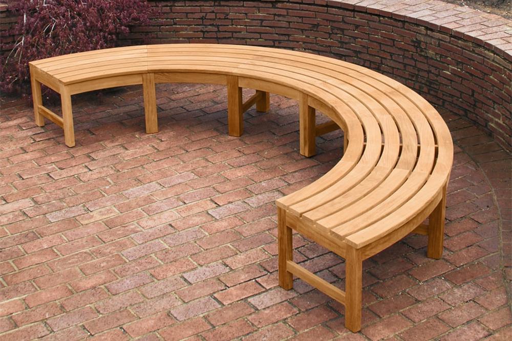 Semi Circle Wooden Benches Ideas