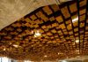 wood block ceiling art