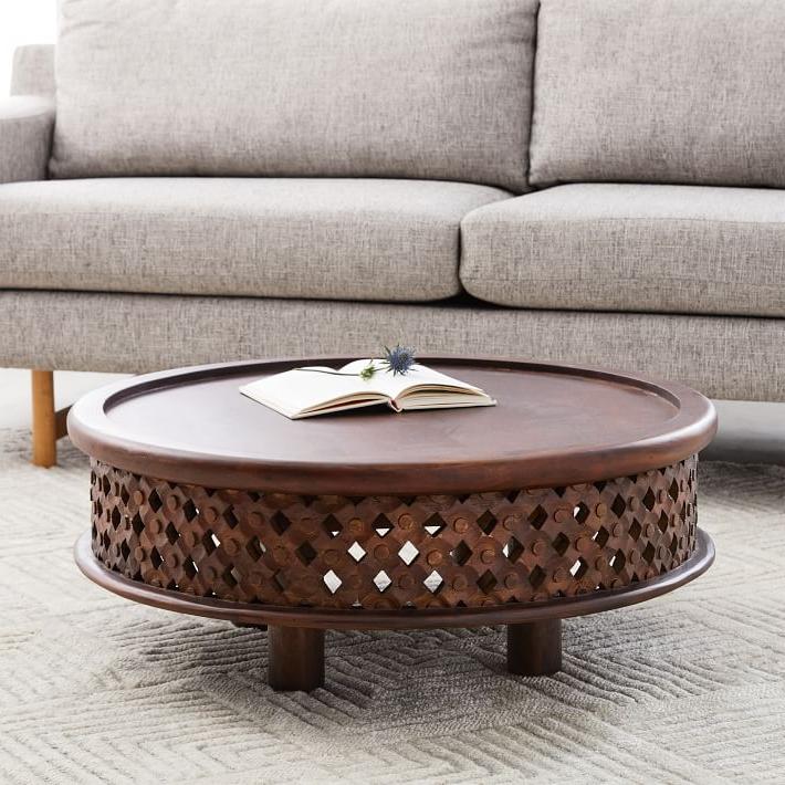 Carved Wood Coffee Table