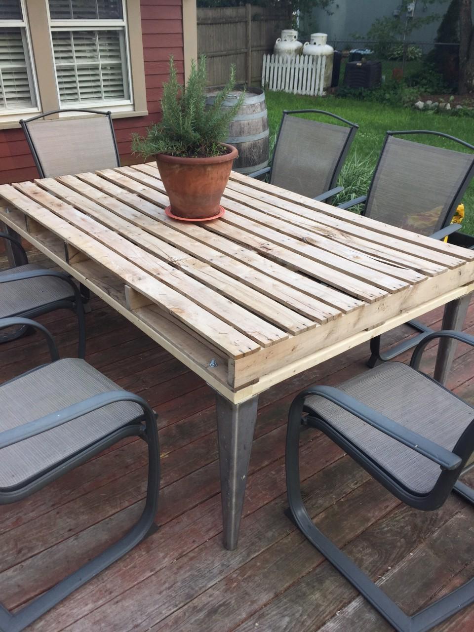 Patio Coffee Table From Wooden Pallets