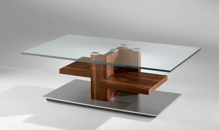 glass top coffee table