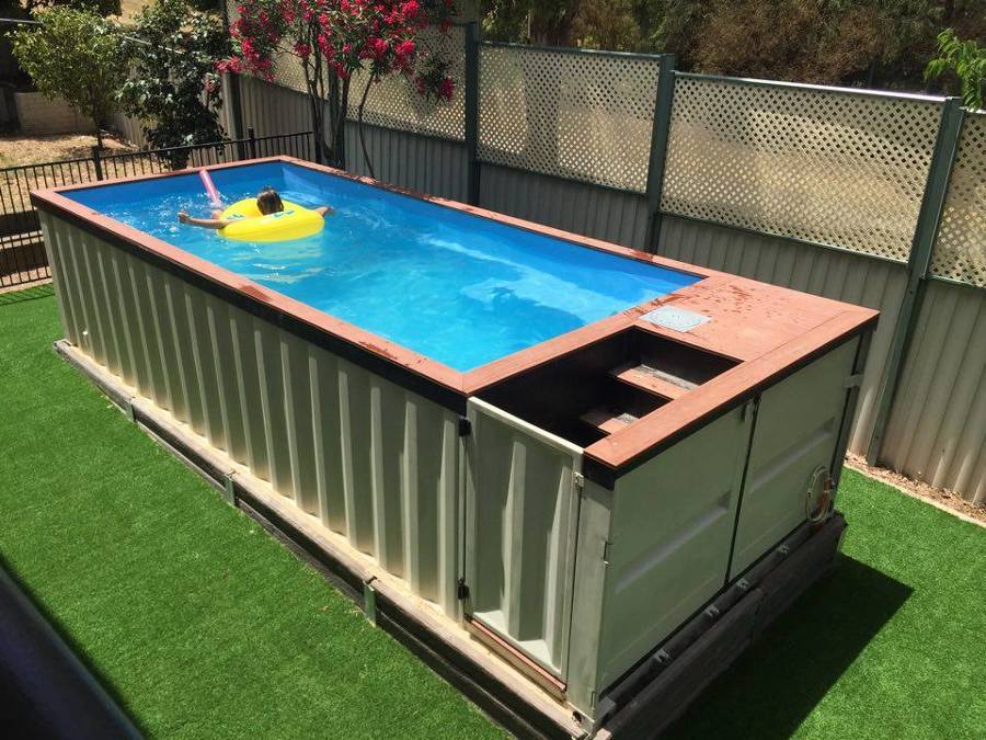 shipping container pool ideas