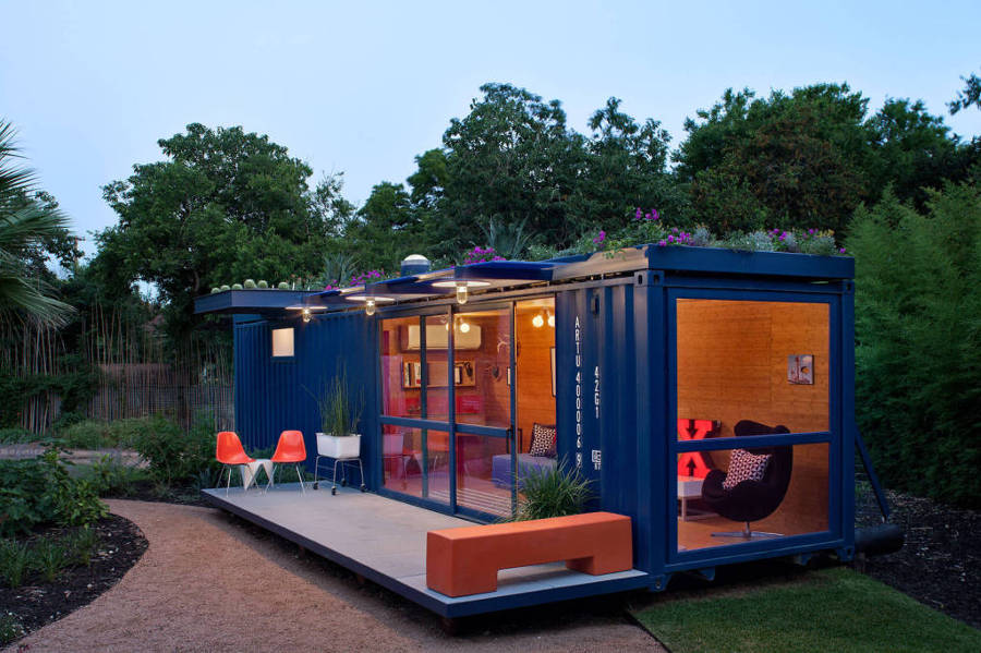 shipping container waiting room ideas