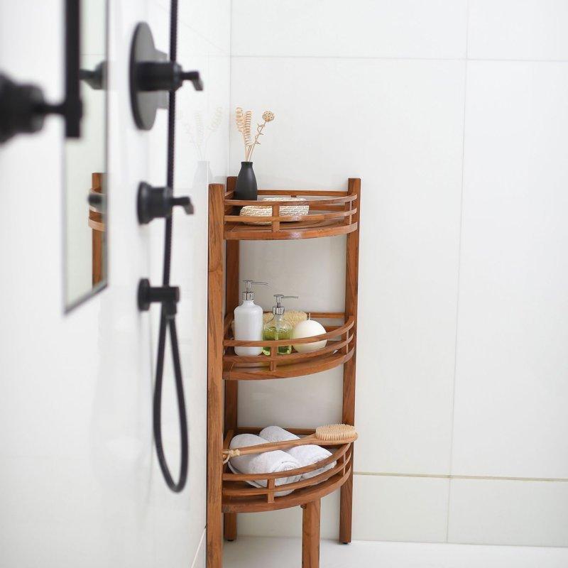 bathroom wall corner shelf