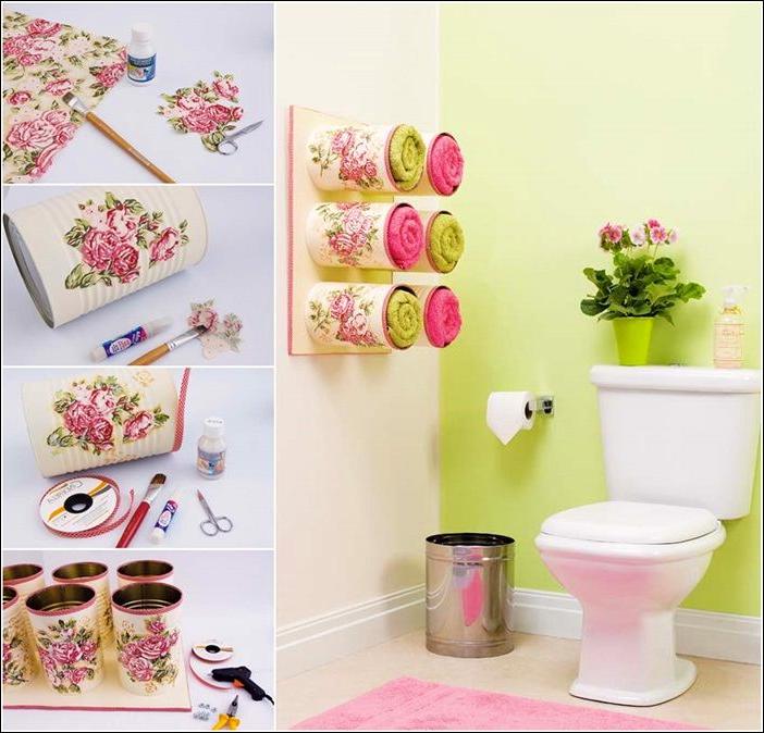 colorful and unique bathroom storage ideas