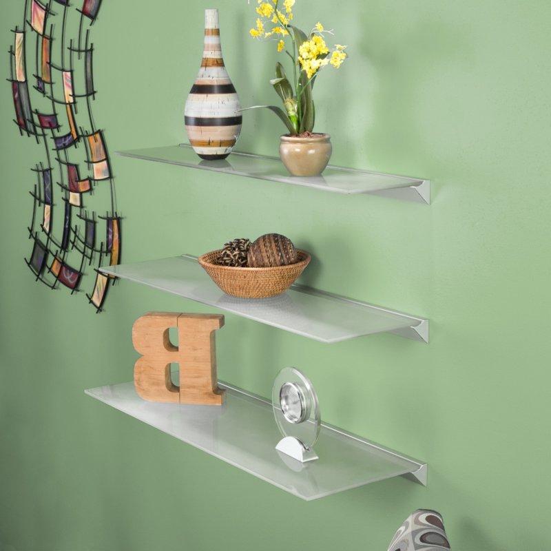 Glass shelves for flowers