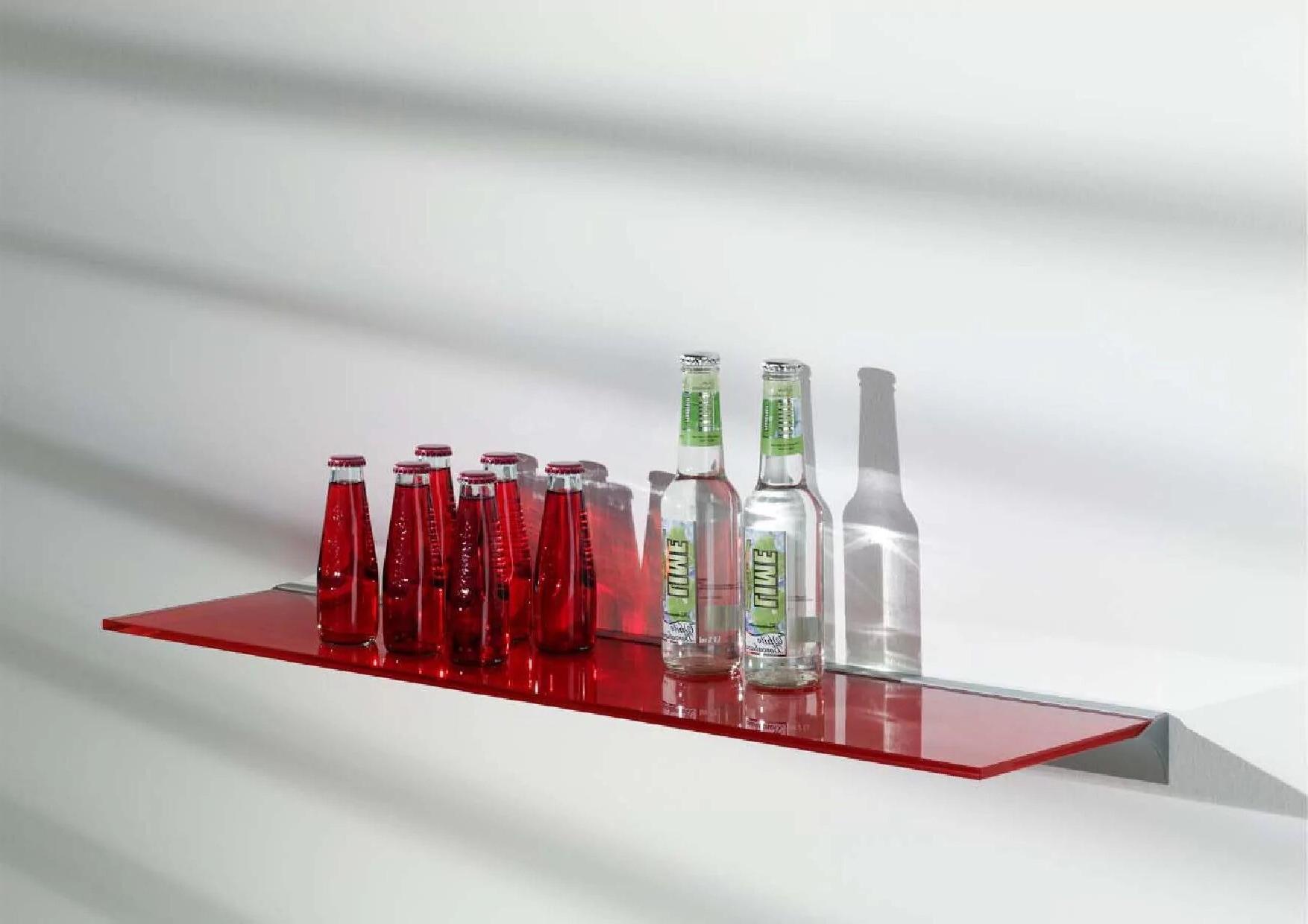 Red glass shelf