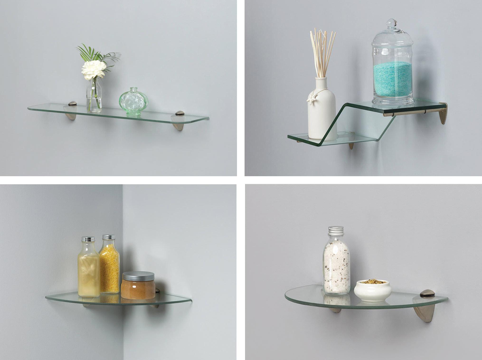 kitchen glass shelf design