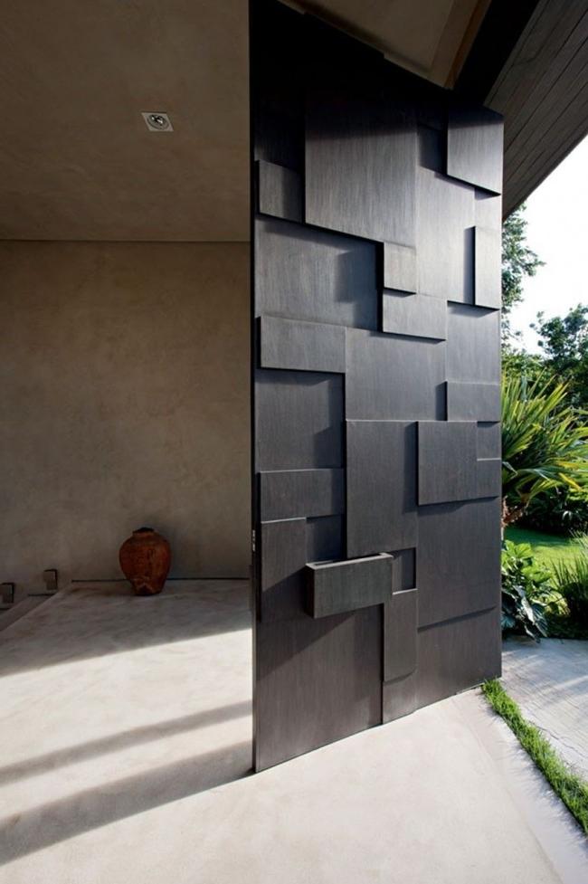 Unusual and very stylish steel door