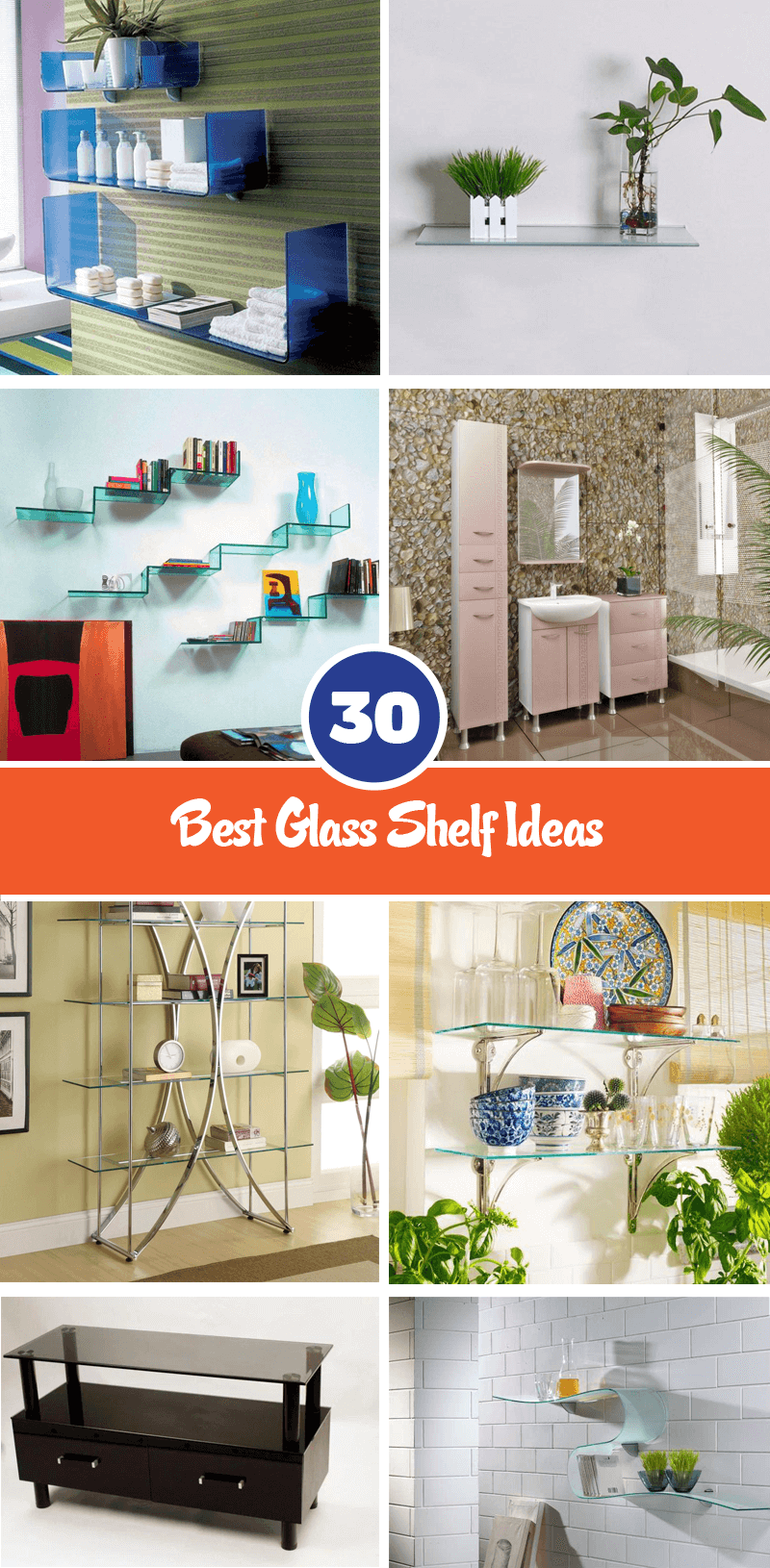 best glass shelf ideas