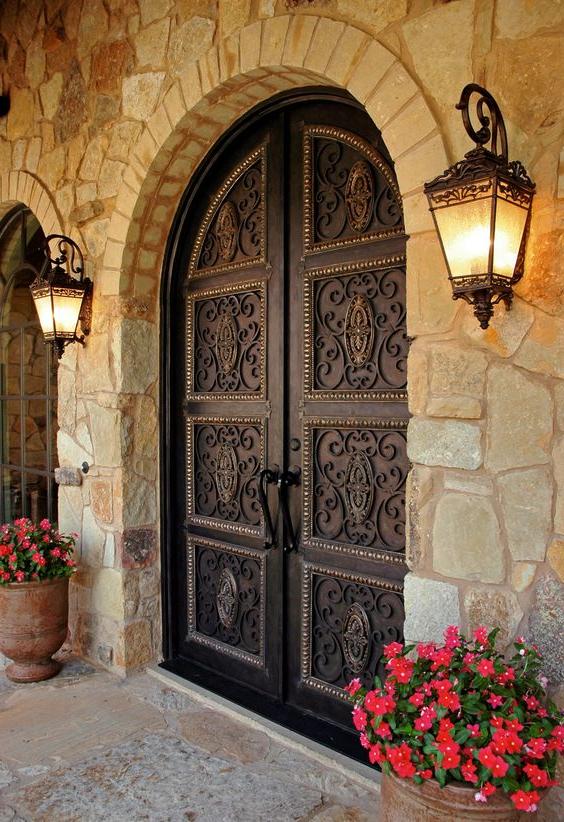 dark vintage style front doors