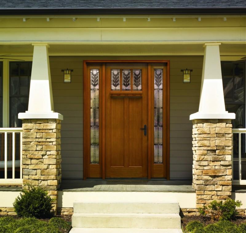 decorative wood and metal front doors