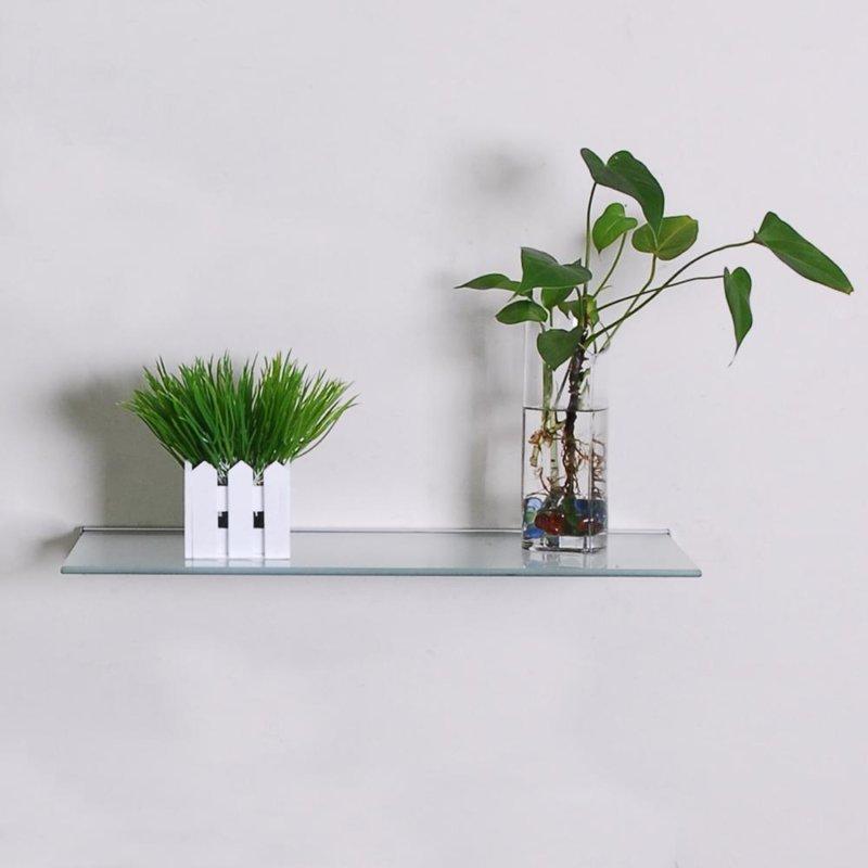 floating glass shelves for plant