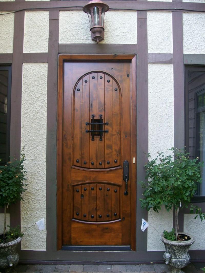 rustic metal front doors