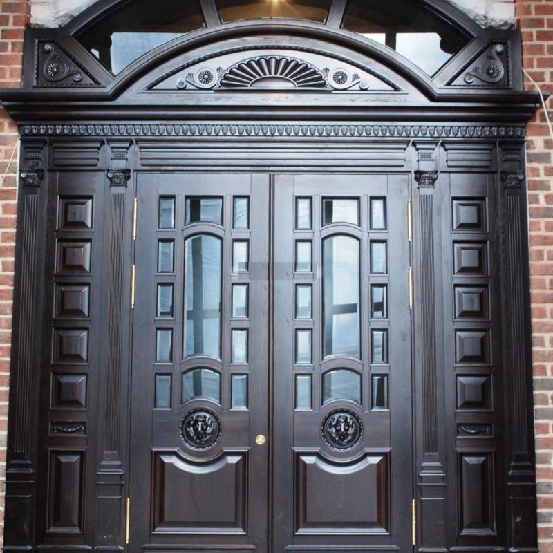 wood and metal front doors