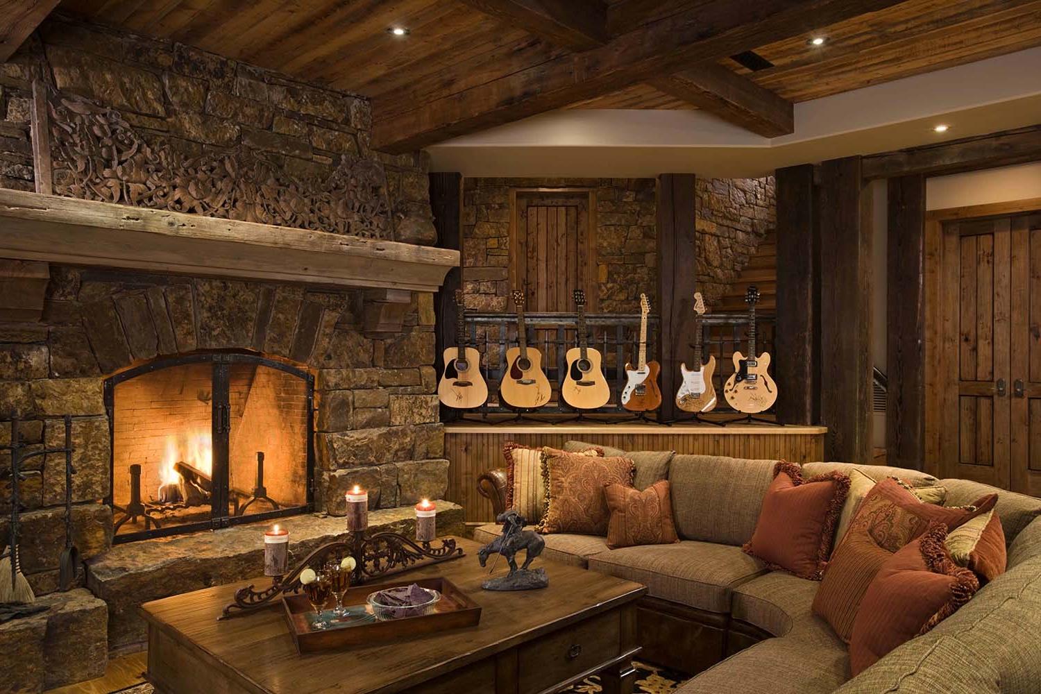 Cozy rustic living room furniture