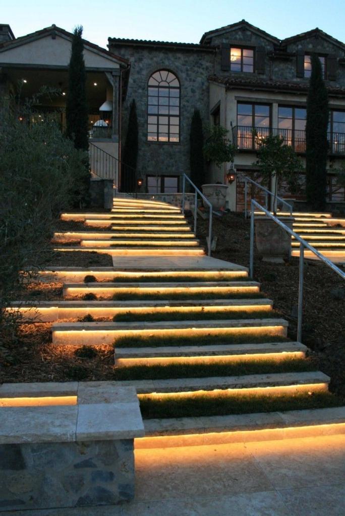Decorative step lights with LED strip