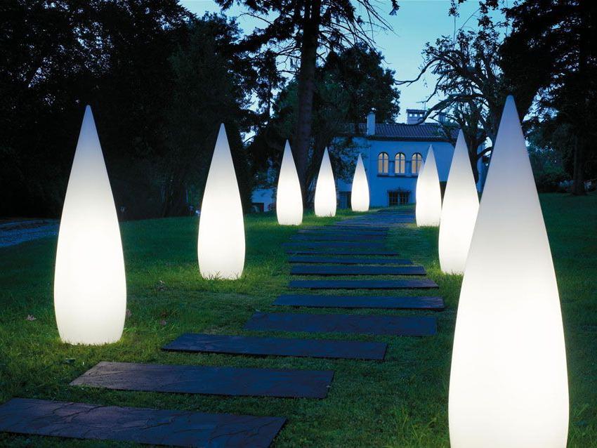 Drop-shaped garden lamps