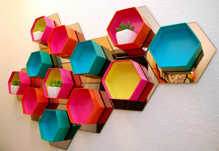 Hexagon Wall Shelving Ideas