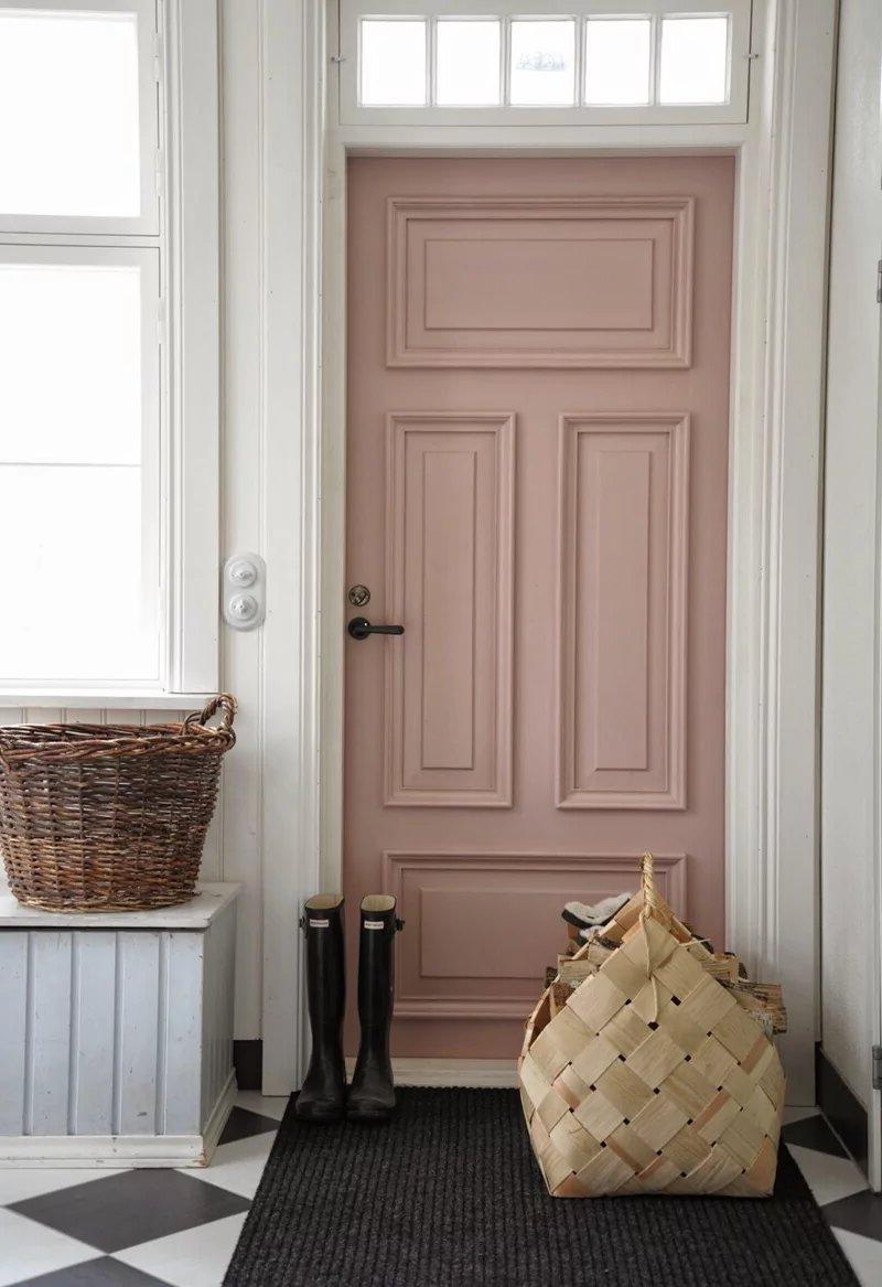 Scandinavian style front door decor