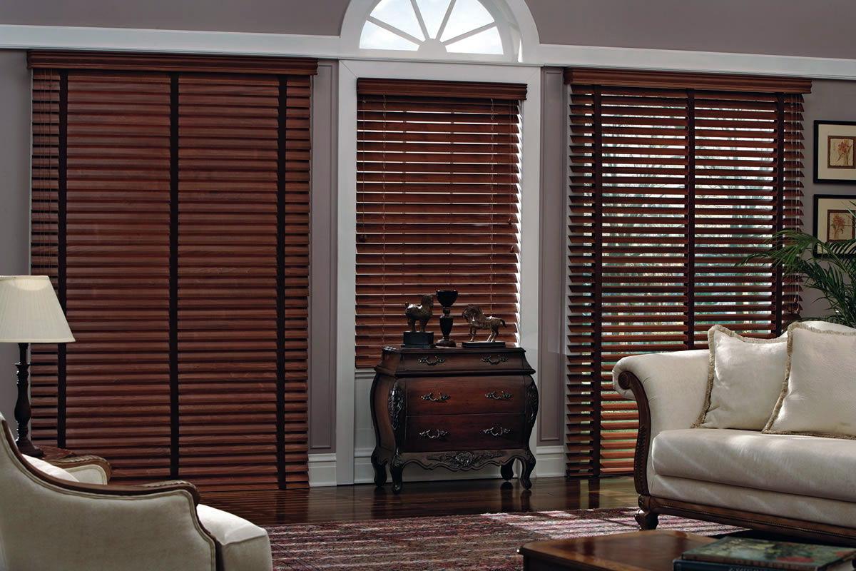 antique style wooden blinds