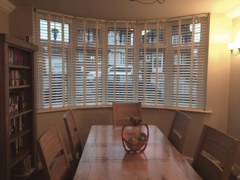 light oak wooden blinds