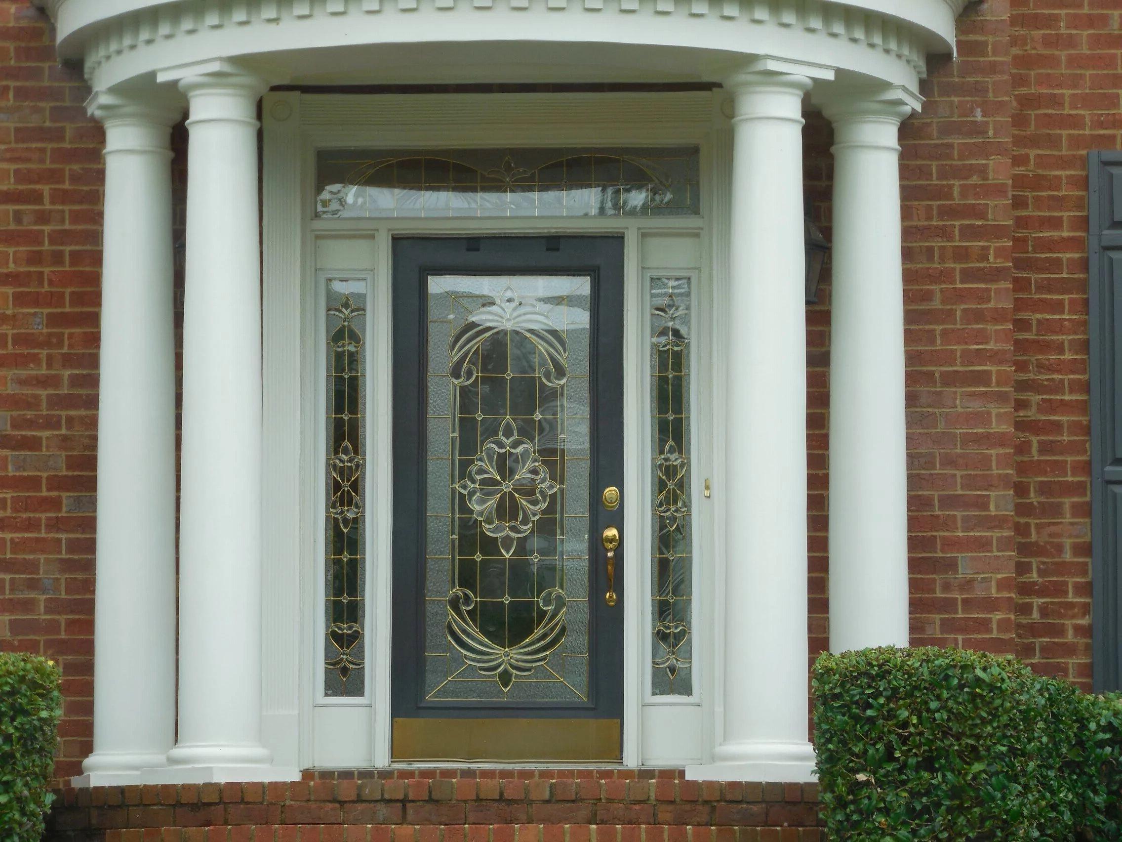 stained glass front door decor