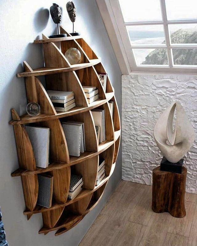 unique shape wall shelving decor