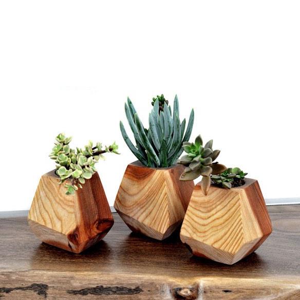 unique wooden plant stands