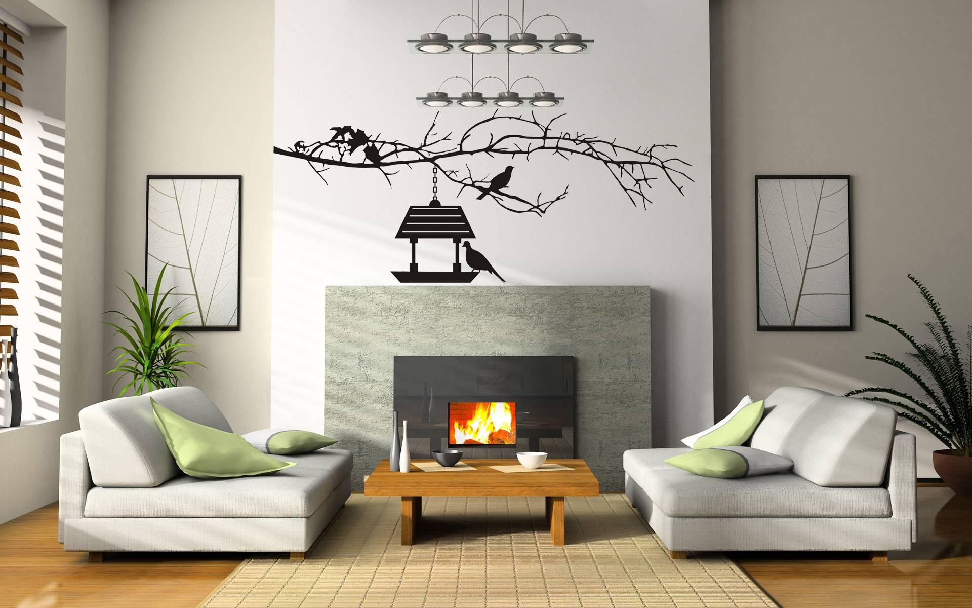 wall art ideas with fireplace