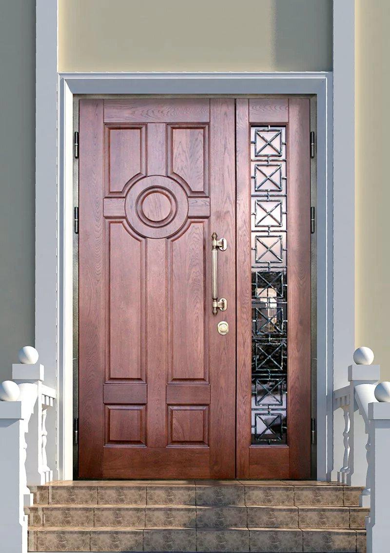 wooden entrance door decor