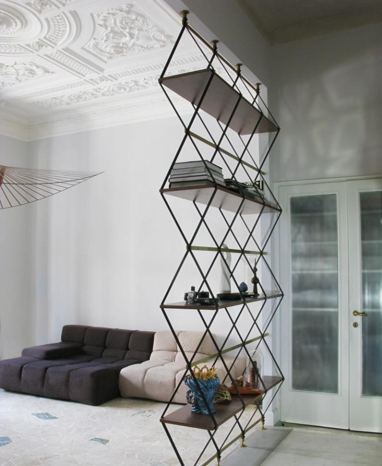 wrought iron wall shelving ideas