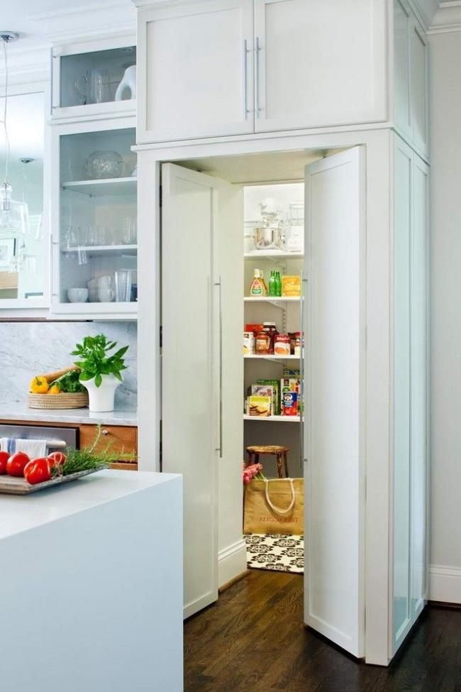 Kitchen with storage room