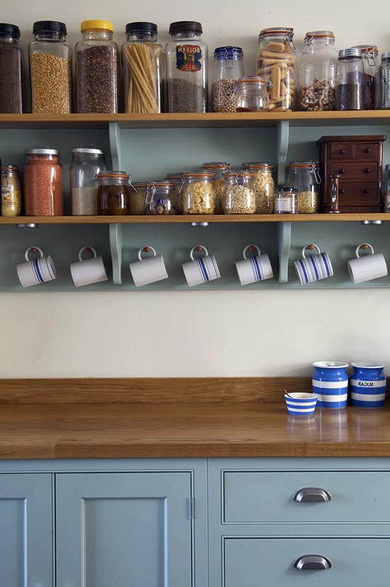 diy open kitchen shelves