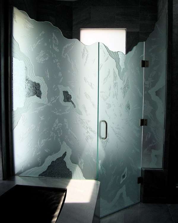 glass door design for a shower