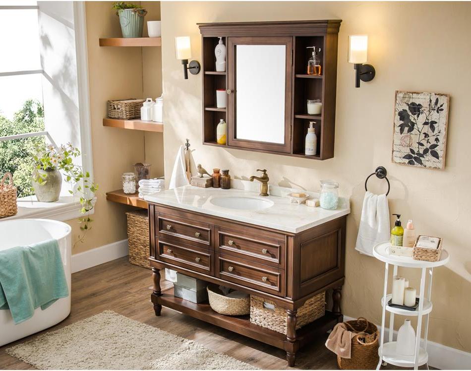 industrial rustic bathroom vanity with sink cabinets