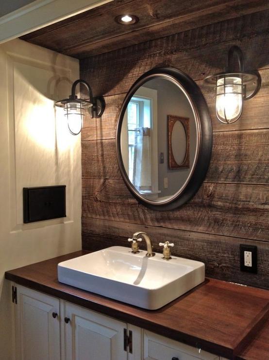 inexpensive rustic bathroom vanity