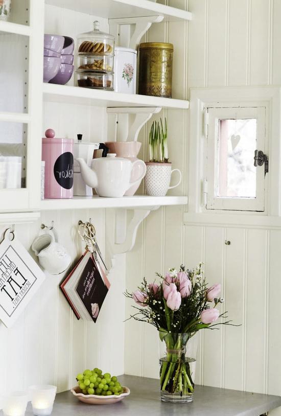 open shelving kitchen decor