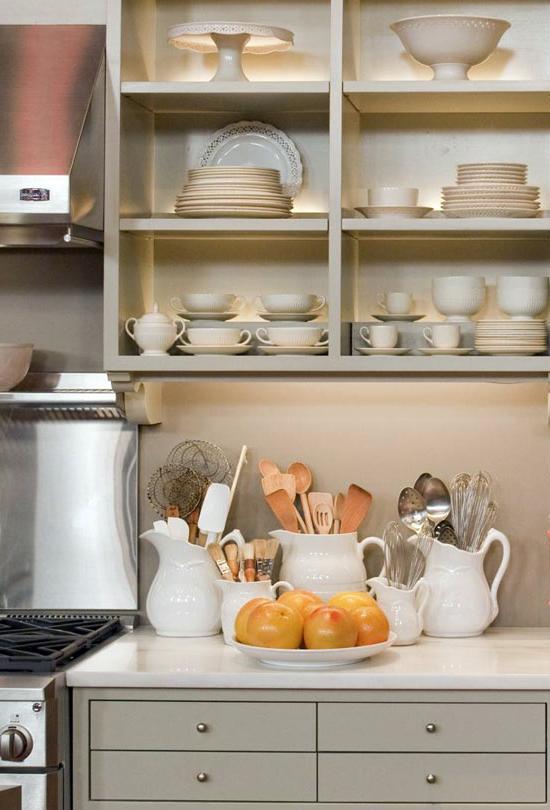 open shelving kitchen design