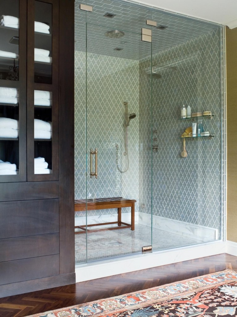 sliding glass door shower