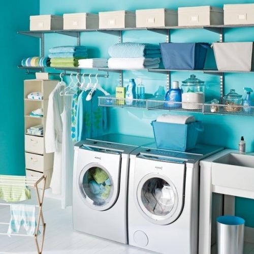 Bright turquoise laundry looks