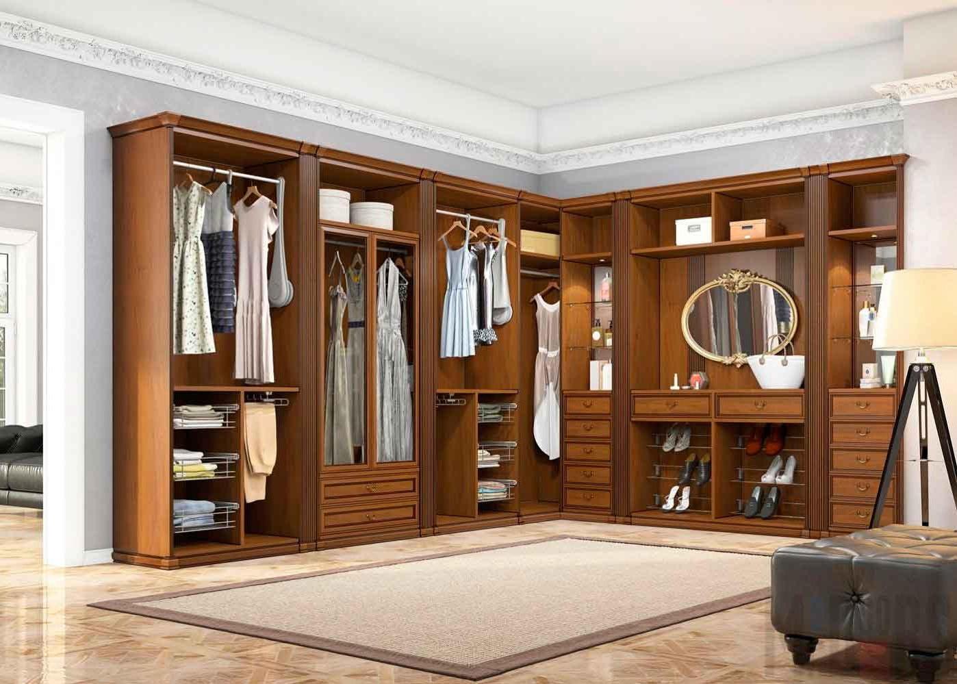 Interior classic dressing room in classic style