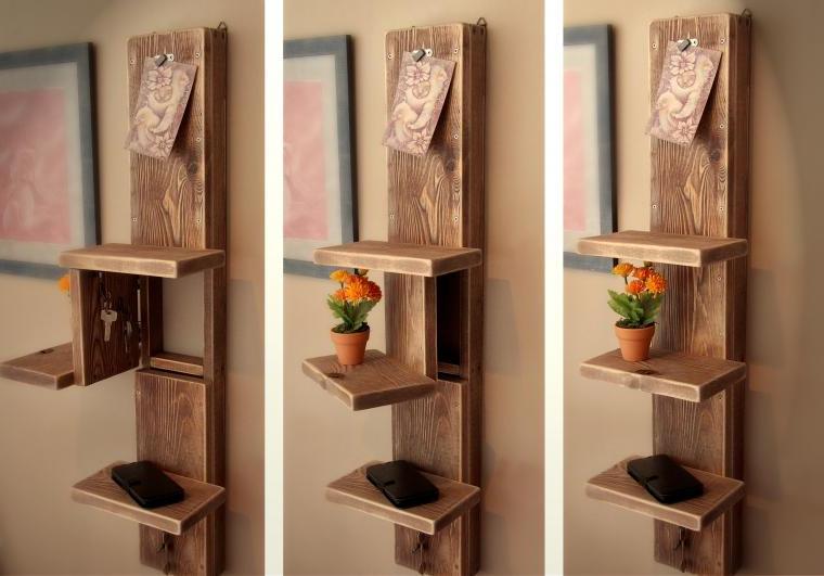 reclaimed wood entryway storage bench