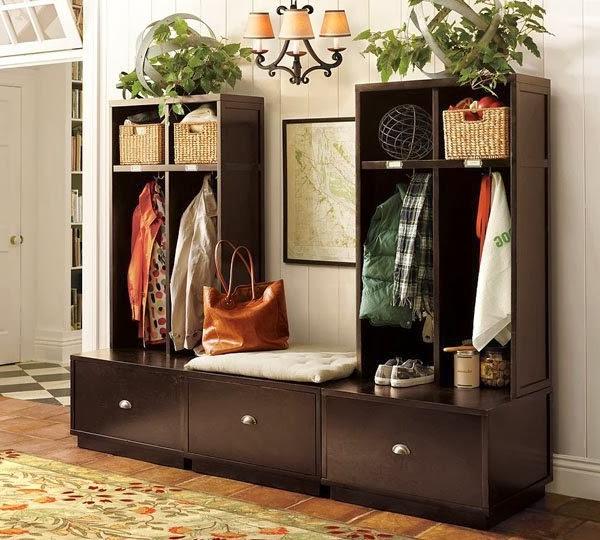 small hallway entry storage