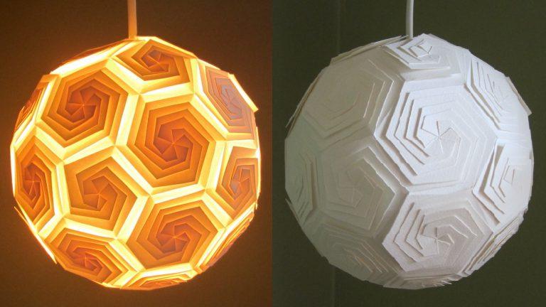 DIY pendant lamp made of paper