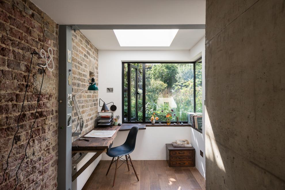 Stylish industrial-style solid-wood desk without legs